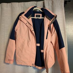 Lands' End Coral and Navy Jacket